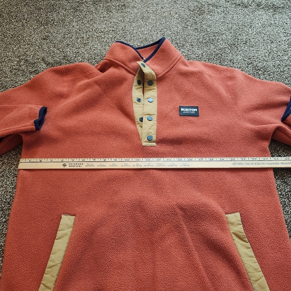 Burton Mens Hearth Fleece Anorak Jacket Size Large - Picture 6 of 7
